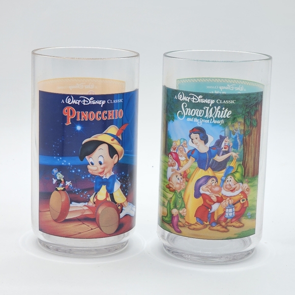 Vintage 1994 Disney Burger King Pinocchio & Snow White Collectors Series Cups - Picture 8 of 10